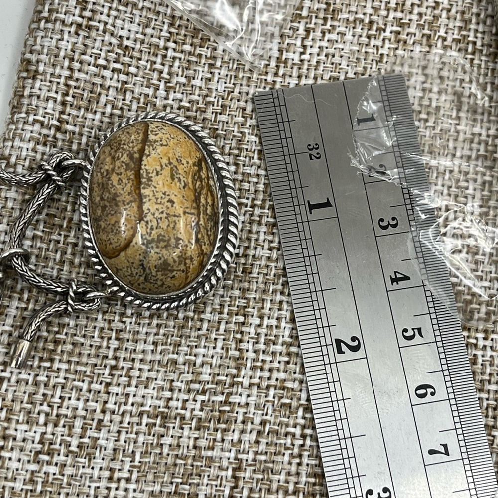 Vintage Sterling Silver Brooch Pendant with Red Jasper, Balinese QVC - Picture 11 of 17